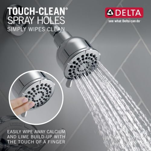 Delta Foundations 13 Series 2-Spray Shower Faucet Set, Chrome Shower Head and Handle Set, Valve Trim Kit, Chrome BT13210 (Valve Not Included) - color: Chrome