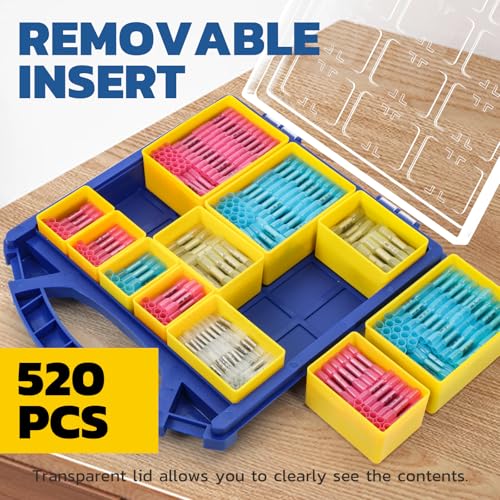 haisstronica 520PCS Heat Shrink Butt Connectors Kit, 26-10 AWG - size: 520PCS