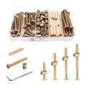 Crib Screws Hardware Replacement Kit - 16 Set Baby Bed Frame Bolts,Barrel Nuts&Wooden Dowel Pins Set - M6x16/40/60/80 mm Hex Drive Socket Cap Screws Nuts for Beds Headboards Chairs Furniture - size: 16 Set-4 size