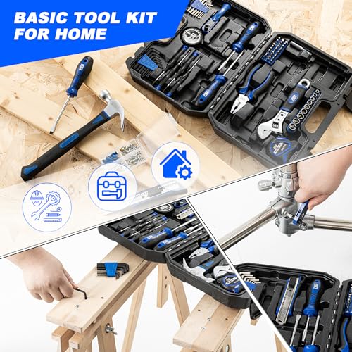 Prostormer 160-Piece Tool Set, General Household Tool Kit, Blue - color: Blue