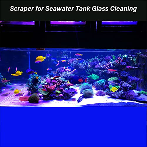Vimvins Algae Scraper for Glass Aquarium,Aquarium Razor Scraper with 10 Replaceable Blades,Aquarium Cleaning Tools. - size: 16.5 Inch