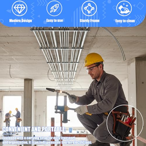 Electrician’s Magnetic Conduit Spacer 4 Set Professional EMT Pipe Spacing Tool Kit (3/4", 1", 1"to3/4", 1 1/4") Strong magnetic electrical spacers,indispensable tool in an electrician's toolbox