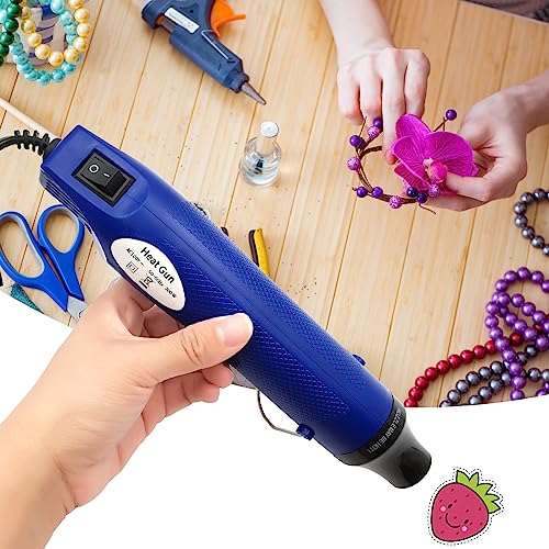 Heat Gun, Mini Hot Air Gun for DIY Crafts Portable Heat Air Gun Tool for Embossing Shrink Wrapping Drying Paint - color: Blue