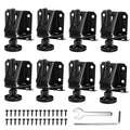 8 Pack Heavy Duty Leveling Feet, Adjustable Furniture Leg Leveler with Screws, Lock Nuts and Wrench for Furniture, Table, Cabinets, Shelves, Workbench