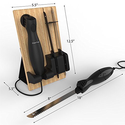 Classic Cuisine Electric Carving Knife Set, Black