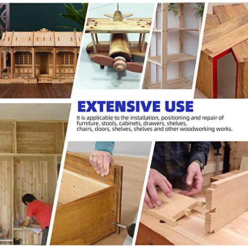 Glarks 508Pcs 1/4" 5/16" 3/8" 1/2" Wooden Dowel Pins Beveled Ends Fluted Dowel with 6/8/10/12MM Solid Hollow Dowel Tenon Center Transfer Plugs Set for Easy Insertion Furniture Door Crafts Projects