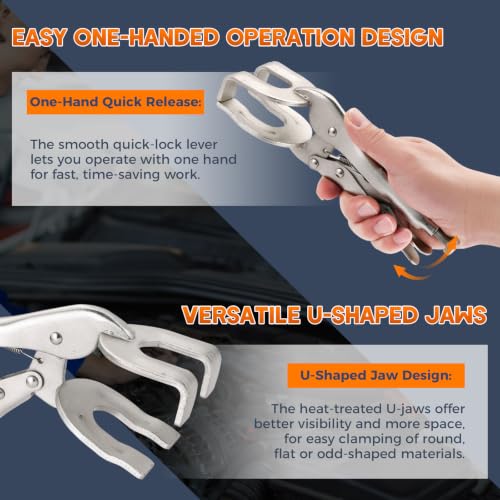 10"(225mm) Locking Pliers Set, 2 Pack Heavy Duty Welding Clamps