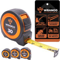 30 FT Tape Measure - Retractable Measuring Tape - Oversized & Double-Sided Print - Blade Lock, Finger Brake - High Performance Nylon Coating, 10' Stand-Out - 13' Reach / 1-1/16" Blade - size: 30 FT, style: Single