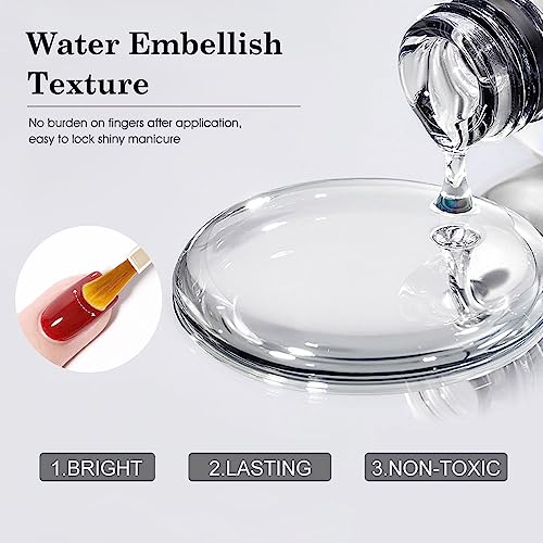 CANNI 6Pcs 9ml Hema-Free Nail Dehydrator Primer, Base Coat Reinforce Diamond Gel Top Coat and Matte Top Coat Gel Nail Polish Set, Soak Off LED Nail Gel Polish Set Nail Art Starter Manicure Salon - color: Clear