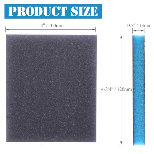 16Pcs 320 Grit Sanding Sponge, Jamiikury Sanding Blocks Washable and Reusable, Wet Dry Sandpaper Sponge for Wood Metal Furniture Paint and Drywall - size: 320 Grits