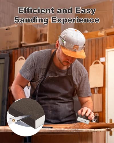 Rocaris 60 Pack Sanding Blocks, 60, 80, 100, 120, 180, 220 Grit