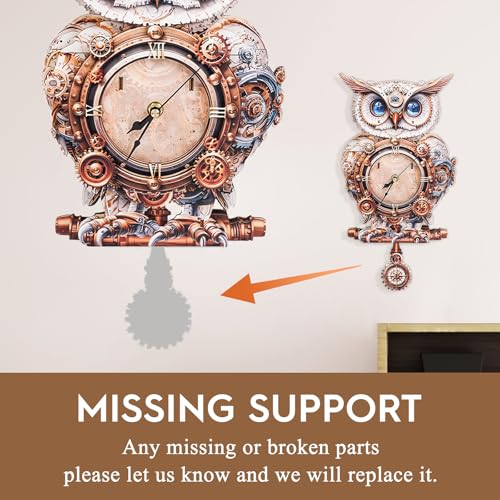 3D Wooden Puzzles for Adults-Owl Clock Puzzle-Adult Crafts - color: Owl Clock