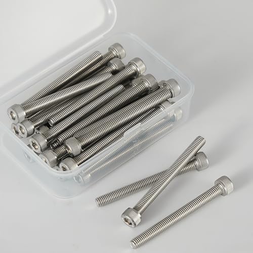 M5x0.8 x 50mm Socket Head Cap Screws Metric, 304 Stainless Steel (A2-70), Allen Socket Drive, Bright Finish, Full Thread, Rust & Corrosion Resistant, for Automotive, Machinery & DIY, 30 PCS - size: M5x50mm (30 PCS)