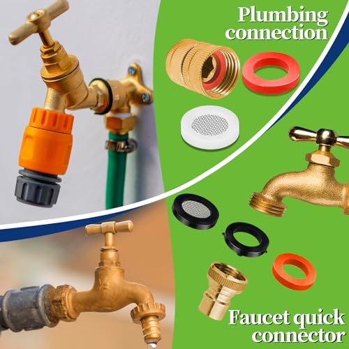 ZDBB 258 Pcs 2-in-1 Spigot Washer & Hose Gasket Kit for Assorted Outdoor Faucet Garden Hose Valve Stem Worn Out Plumber Outside Faucet Bib Shower Gasket Repair Set - size: 258 PCS