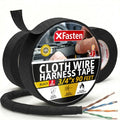 XFasten Wire Harness Tape, 3/4-Inch x 90-Foot (3-Pack), High Temp Wiring Loom Harness, Self-Adhesive Felt Cloth Electrical Tape for Automotive Engines, Noise Dampening, and Cable Protection - style: 3/4-Inch x 90-Feet (3-Pack)
