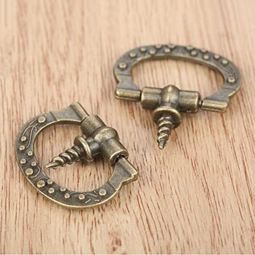 dophee 10Pcs Mini Cabinet Pulls, Self-Tapping Screws Knobs, Antique Bronze - color: Antique Bronze