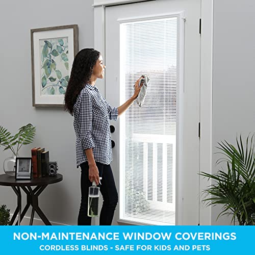 ODL Add On Blinds for Raised Frame Doors - Outer Frame Measurement 24" x 38" - Home Improvement - Easy to Install, Use and Maintain - Innovative Window Shades Behind The Tempered Safety Glass Panels - size: 24"W x 38"H