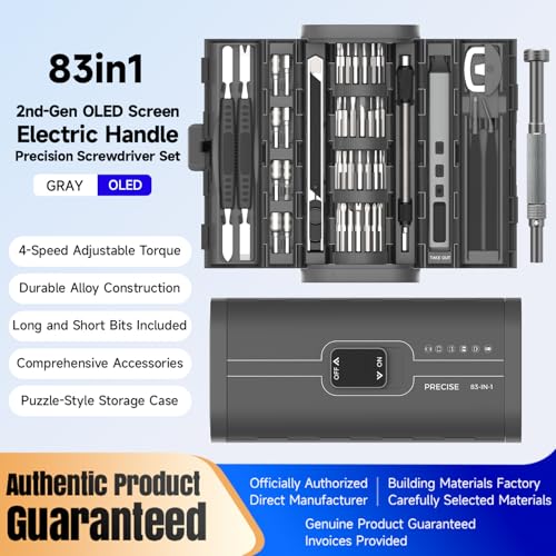 83 in 1 Electric Screwdriver Kit, Multi-Purpose Precision Repair Tool Set, Professional Magnetic Repair Tool Kit with 71 Bits for Computer, PC, Phone, Laptop,Drones, Watch, Xbox, PS5