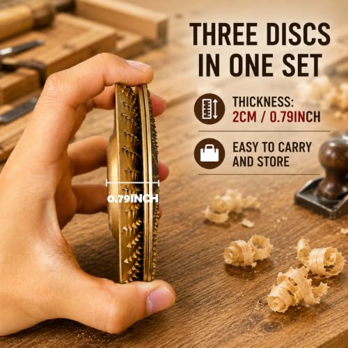 SHIRIA 3Pcs Angle Grinder Polishing Pad，Curved Wood Carving Disc Set, 4" (10cm) Dia, 15mm Arbor, Alloy Steel, Dome Grinding Wheel for Hollowing & Polishing on Angle Grinder. - color: Curved Disc -3pcs