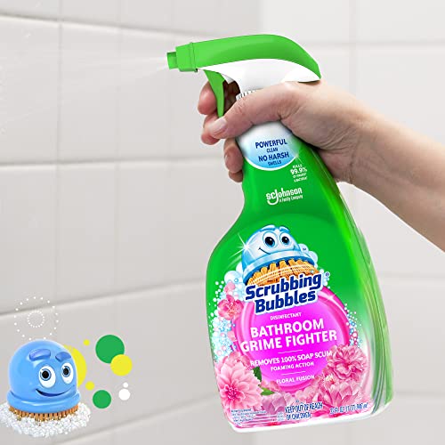 Scrubbing Bubble Bathroom Grime Fighter, Floral Fusion Scent, 32 oz Spray Bottle - size: 32 Fl Oz (Pack of 1)