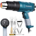 Heat Gun Kit 1500W with Variable Temperature 5 Nozzles, Adjustable Hot Air Gun 122℉-1022℉,Fast Heating for DIY Shrink PVC Tubing/Wrapping/Crafts, Stripping Paint(1500W Rear Cover Temp Adjust) - color: 1500w Rear Cover Temp (No Digital, With Dial)