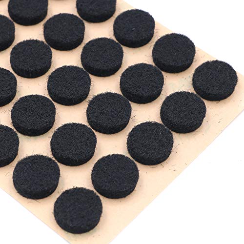Furniture Felt Pads 3/8" (10mm) Diameter Round 3M Self Adhesive Protects Kitchen Cabinets, Drawers, Desks and Furniture Against Bumps and Scratches 100 Pack - Black - color: Black Felt 100 Pack