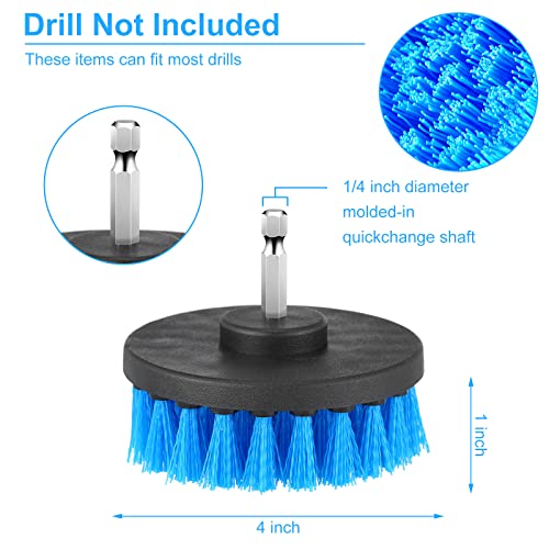 Remerry 6 Pcs Drill Brush Attachment Power Scrubber for Grout Tile, Blue