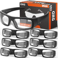 OXG Safety Glasses Protective Eyewear Men Women, ANSI Z87.1 Work Glasses Scratch Impact Resistant for Industrial Shooting - color: Clear