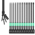 GRENPRO 6" Torx Bit Set 14pc TT7-TT40, S2 Steel Magnetic Screwdriver Bits - size: T7-T40(6"*14pcs)