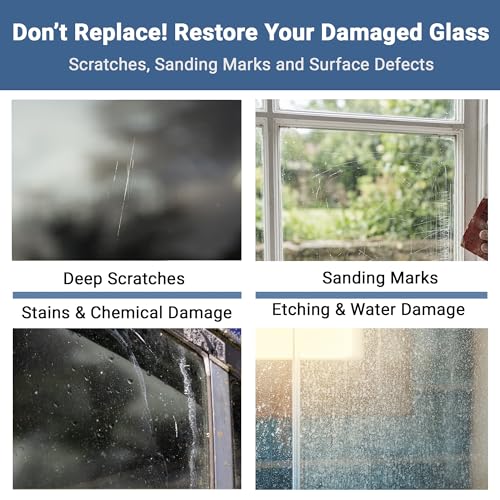 GLASS POLISH DIY Glass Scratch Removal Kit 2” (50mm) - Effective Glass Polishing with Drill or Polisher, Repairs Deep Scratches, Removes Surface Damage and Restores Original Clarity & Shine - size: 2 inch (15 Abrasives)