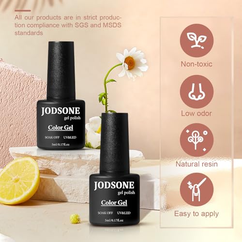 JODSONE Gel Nail Polish Kit with U V Light 32 Color Soak Off Base&Top Glitter Coat Gel Polish for DIY Manicure Lovers - color: KIT-07