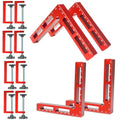 90 Degree Positioning Squares Right Angle Clamps for Woodworking - 4 Pack 5.5"Aluminum Alloy Woodworking Corner Clamps, for Picture Frame, Cabinet, Boxes, Drawers (4Pack 5.5'')