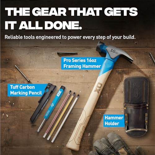 OX 16oz Framing Hammer - Smooth Face with Hickory Wood Handle - style: 16-oz Hammer + Grip