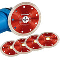 GoYonder 4.5 Inch Super Thin Diamond Saw Blade for Cutting Porcelain Tiles,Granite Marble Ceramics - size: 4.5"-Red-5 PCS
