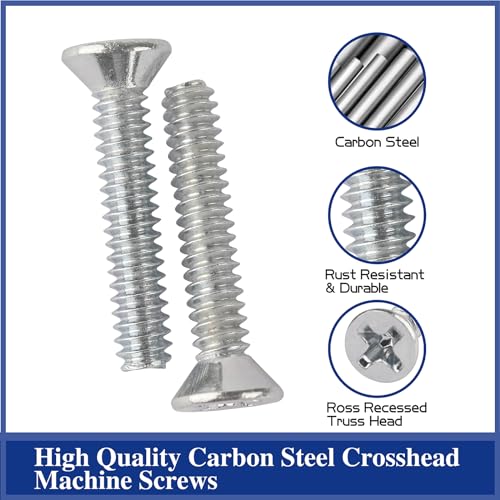 T.K.Excellent Flat Head Phillips Electrician's Machine Screw Kit,370 Pcs