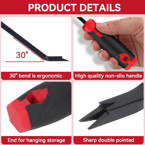 Staple Remover, Heavy Duty Staple Remover Tool, Upholstery Stapler Puller Lifter Tool, Chrome Vanadium Steel Staple Lifter Nail Puller for Carpet, Wood, Floor, Furniture, Construction
