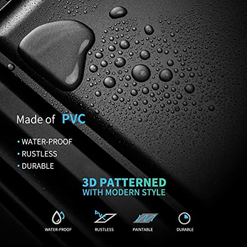 Art3d PVC Ceiling Tiles, 3D Plastic Sheet in Black, 2 x 2 ft, 12-Pack - color: Square Black, size: 24"x24"