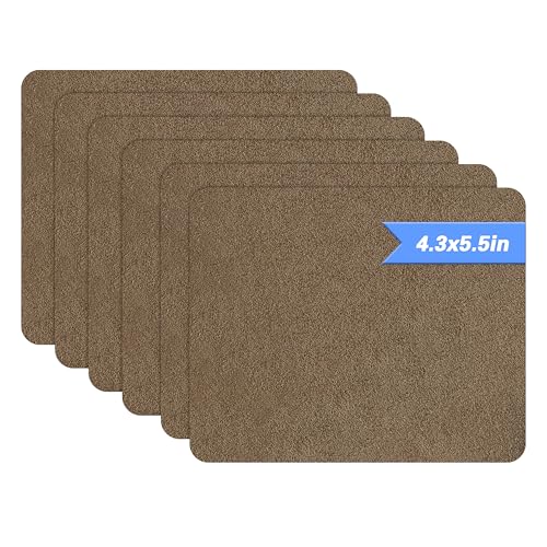 Azobur Sofa Repair Patch, 6 Piece Microfiber Patches, Self-Adhesive Patch Repair for Fabric Sofas, Luxurious Look, Quick Fix (Brown) - color: Brown