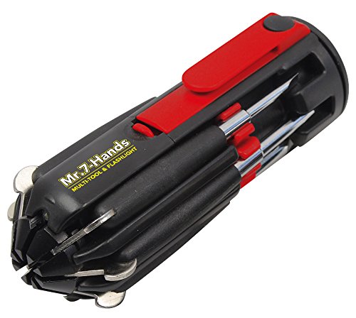 Apollo Tools Mr. 7-Hands, Patented, 8 in 1 Screwdrivers with Worklight - DT1019