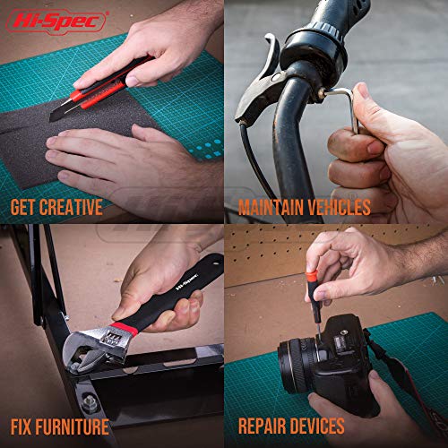 Hi-Spec Home Tool Kit in a Portable Toolbox Case Office and College Set - size: 49 PCS