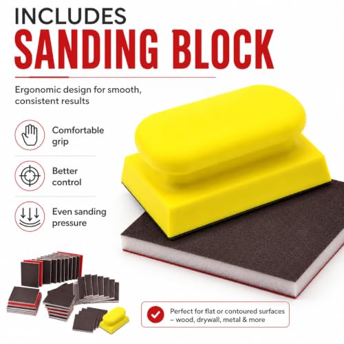 30 Pack Sanding Sponge Set 3x4 Inch 120 to 3000 Grit