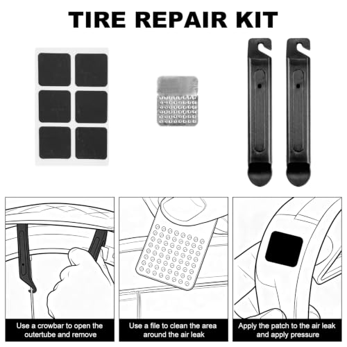 Bike Repair Kit Bike Tool Kit Saddle Bag Tool Set 15 in 1 - color: Black