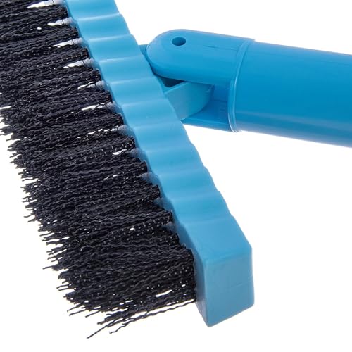 Carlisle Food Service Products Grout Line Brush with Swivel Head and Nylon Bristles for Cleaning Corners and Tile in Bathroom and Kitchen, 7.5", 1 Count, Black
