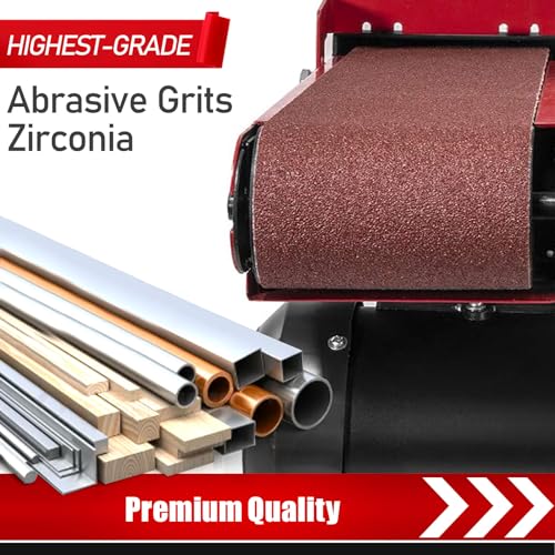 BOSHCRAFT 12 Pcs 4"x24" Sanding Belts, 60/80/120/180/240/400 Grit (2 Pcs Each) Aluminum Oxide for Woodworking & Metalworking - color: 4×24 Inch - 12 Pack