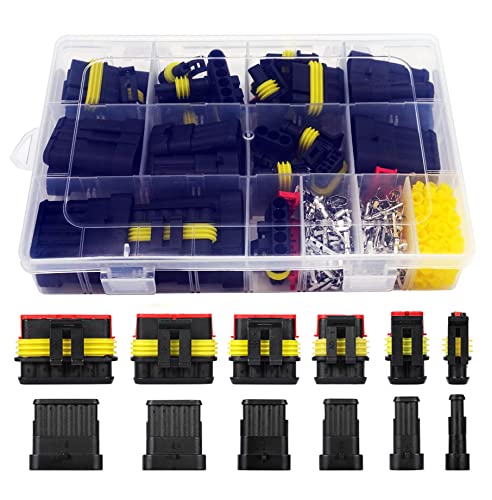 372pcs 1/2/3/4/5/6 Pin Connector Automotive Electrical Waterproof Connector - style: 372 pcs