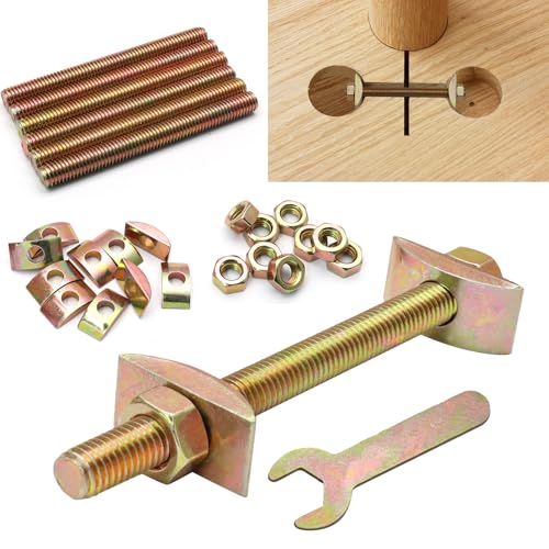 6 Sets Countertop Connector Bolts M8x100mm - size: M8x100mm