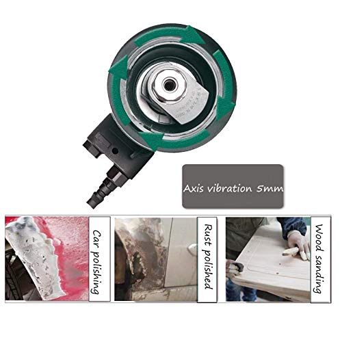 Professional Air Random Orbital Sander, Heavy Duty Dual Action Pneumatic Palm Sander (6 inch, Red) - color: Red, size: 6 inch