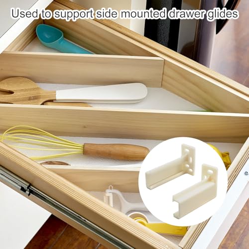 Drawer Track Back Plate Compatible with Prime-Line R 7265 | 3/8 in. x 1 in. ABS Hard Materials, Off-White (1 Pair)