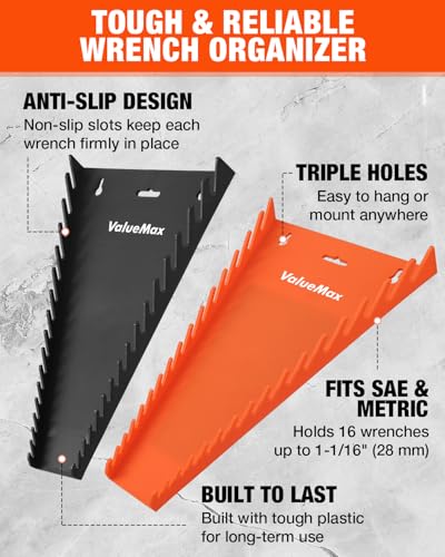 VALUEMAX 4-Pack Wrench Organizer, 64-Slot - style: 4PC