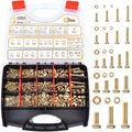 VIGRUE 1045PCS Grade 8.8 Metric Bolts and Nuts Assortment, M4 M5 M6 M8 M10 Bolt Assortment, Heavy Duty Zinc Plated, Length from 12mm - 30mm - size: 1045PCS M4 M5 M6 M8 M10 Bolts